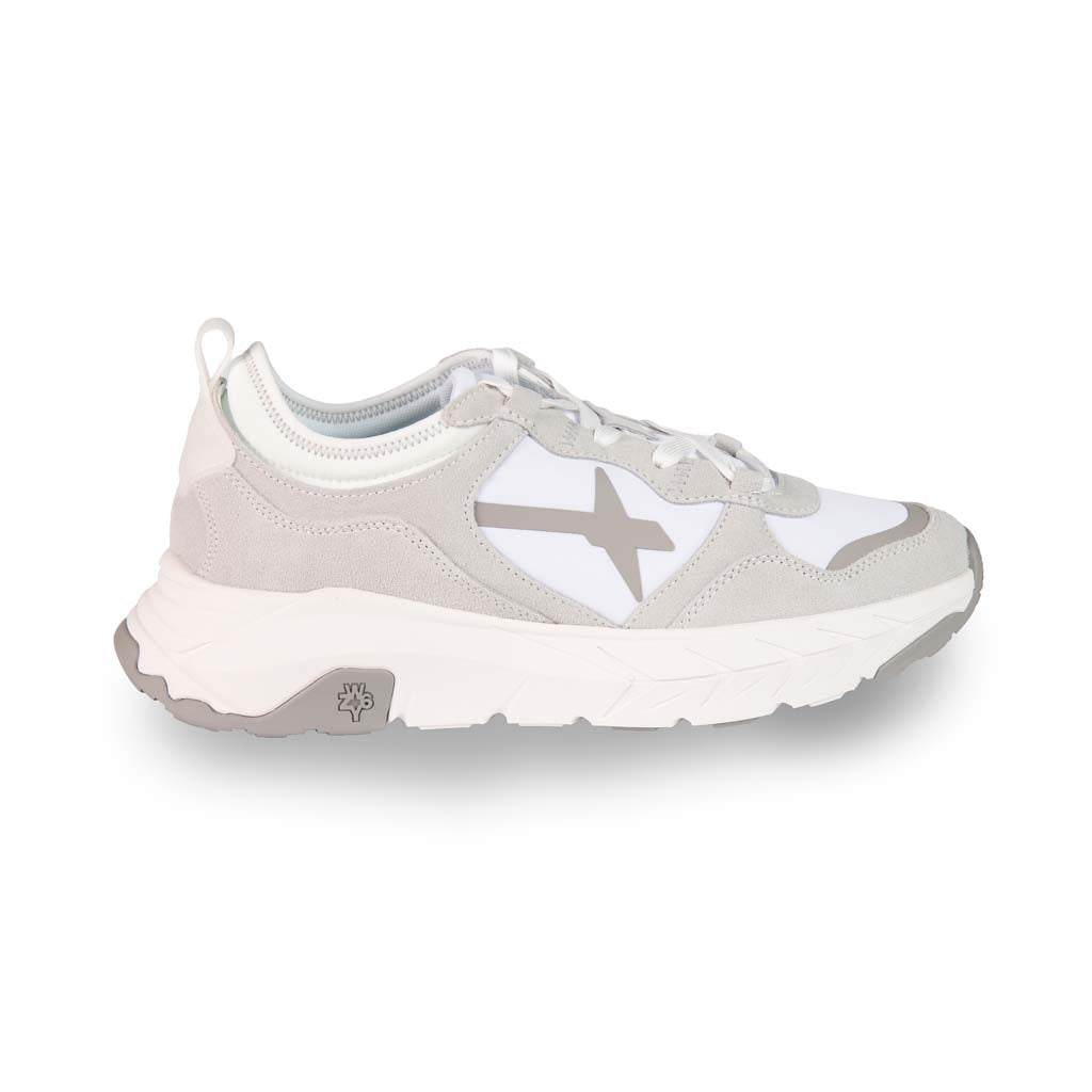 SNEAKERS UOMO W6YZ MOD. "NEXT" IN TESSUTO TECNICO E SUEDE - COL. BIANCO
