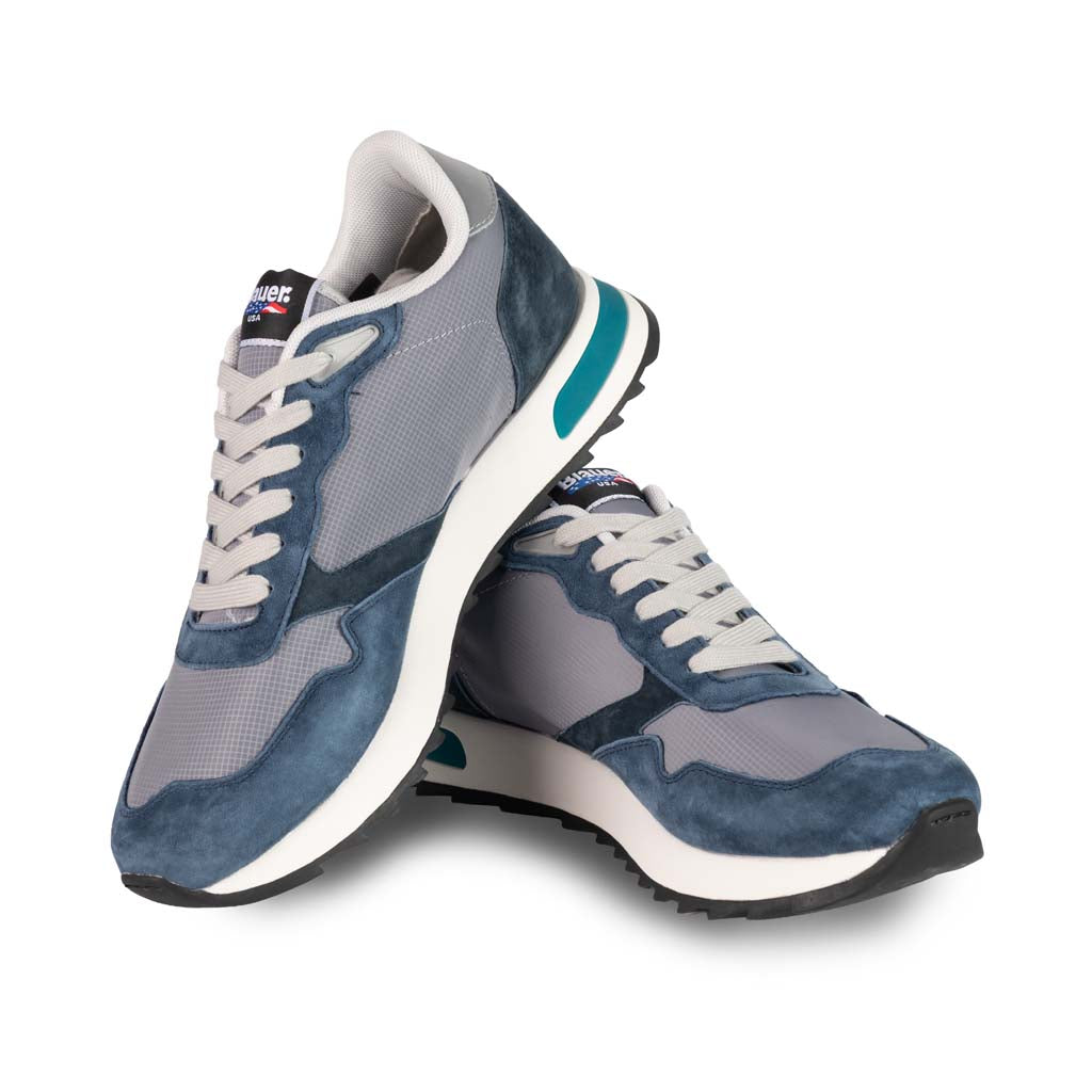 SNEAKERS UOMO BLAUER MOD. "RYDER" - COL. BLU NAVY / GRIGIO