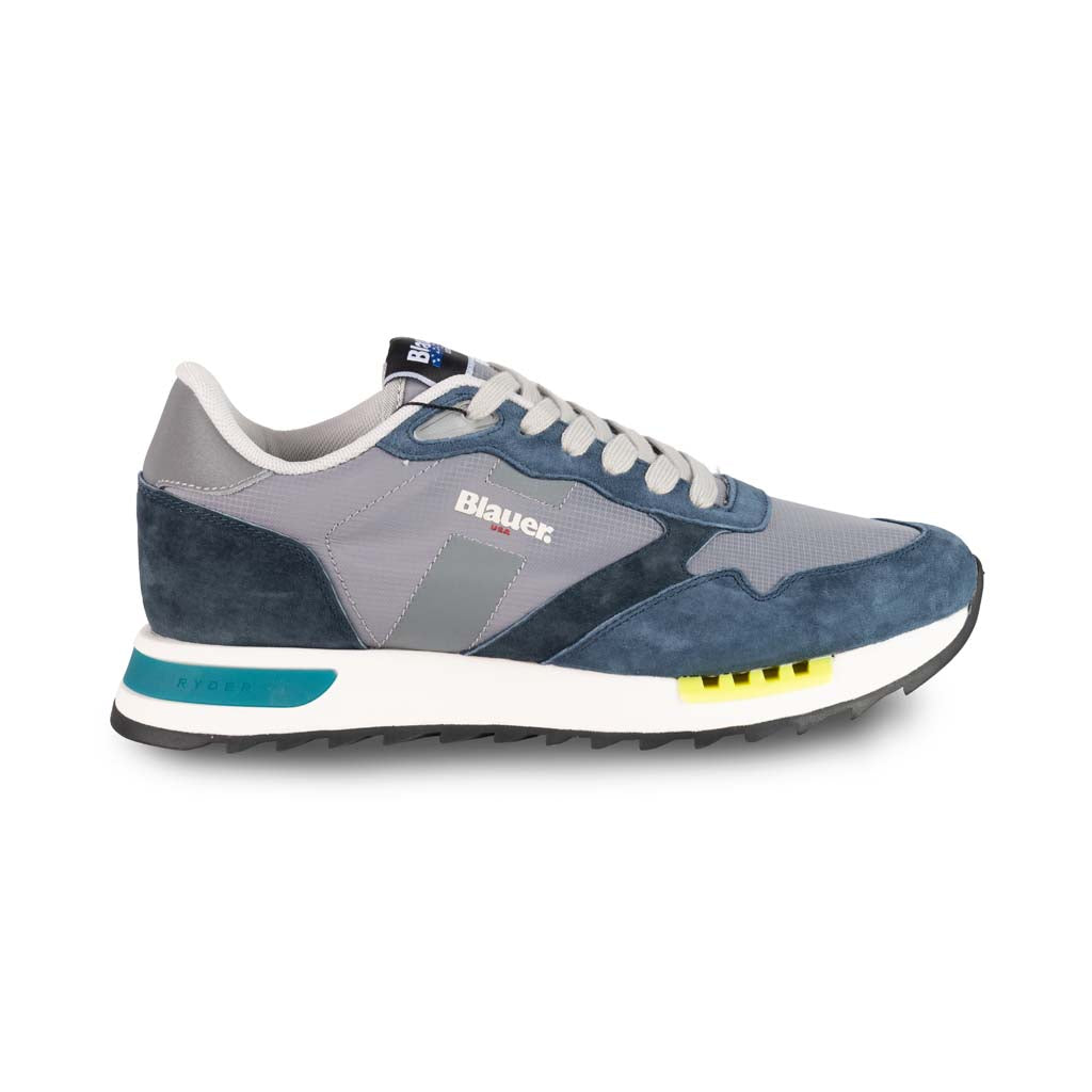 SNEAKERS UOMO BLAUER MOD. "RYDER" - COL. BLU NAVY / GRIGIO