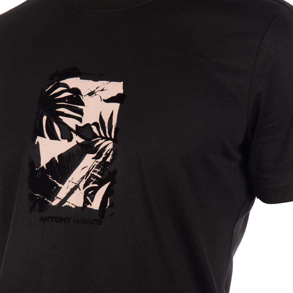 T-SHIRT ANTONY MORATO REGULAR FIT IN JERSEY CON STAMPA - COL. NERO