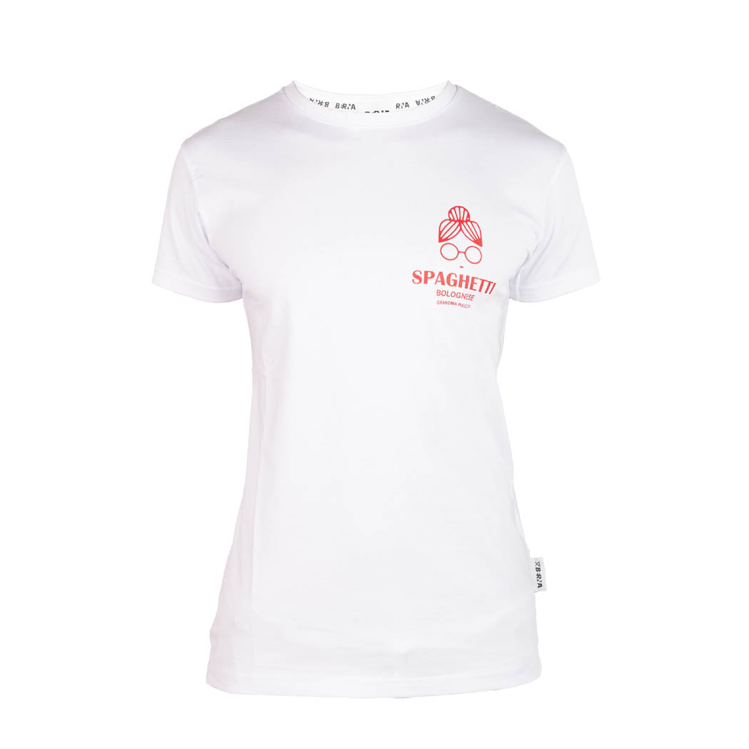T-SHIRT UOMO BERNA CON STAMPA "SPAGHETTI" - BIANCO