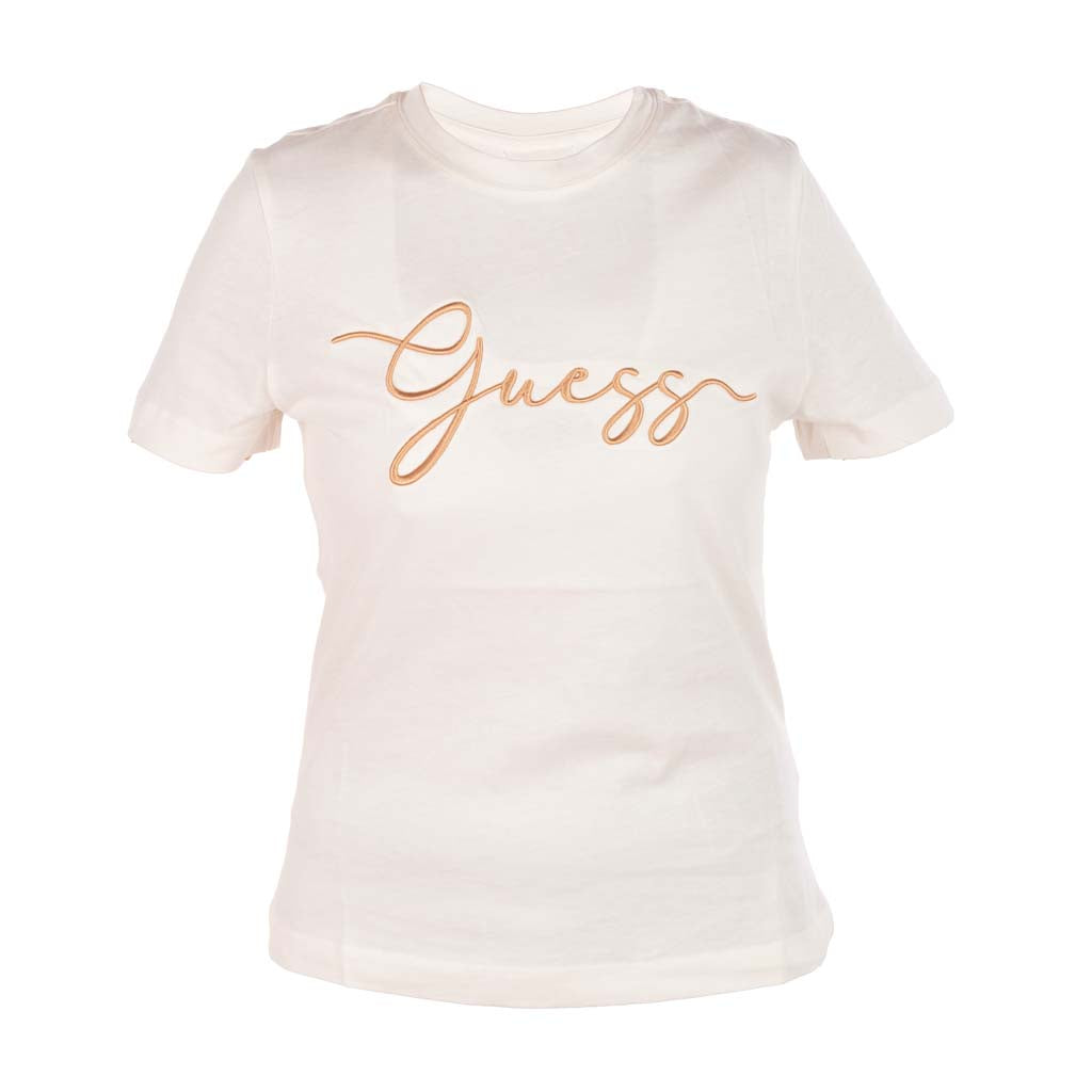T-SHIRT DONNA GUESS CON LOGO RICAMATO - Colori disponibili: 2