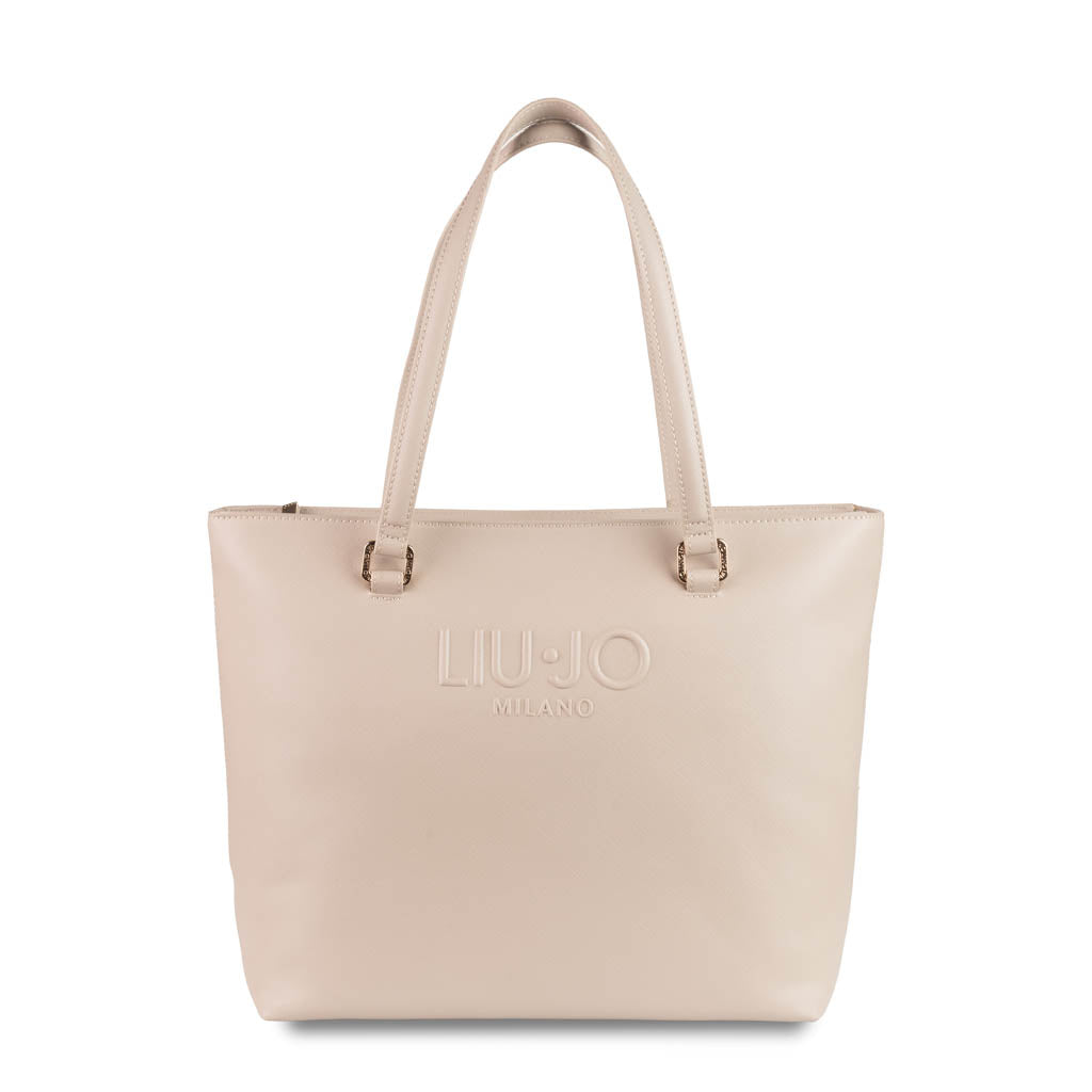 BORSA DONNA LIU JO IN ECOPELLE CON LOGO IN RILIEVO - COL. NEUTRO
