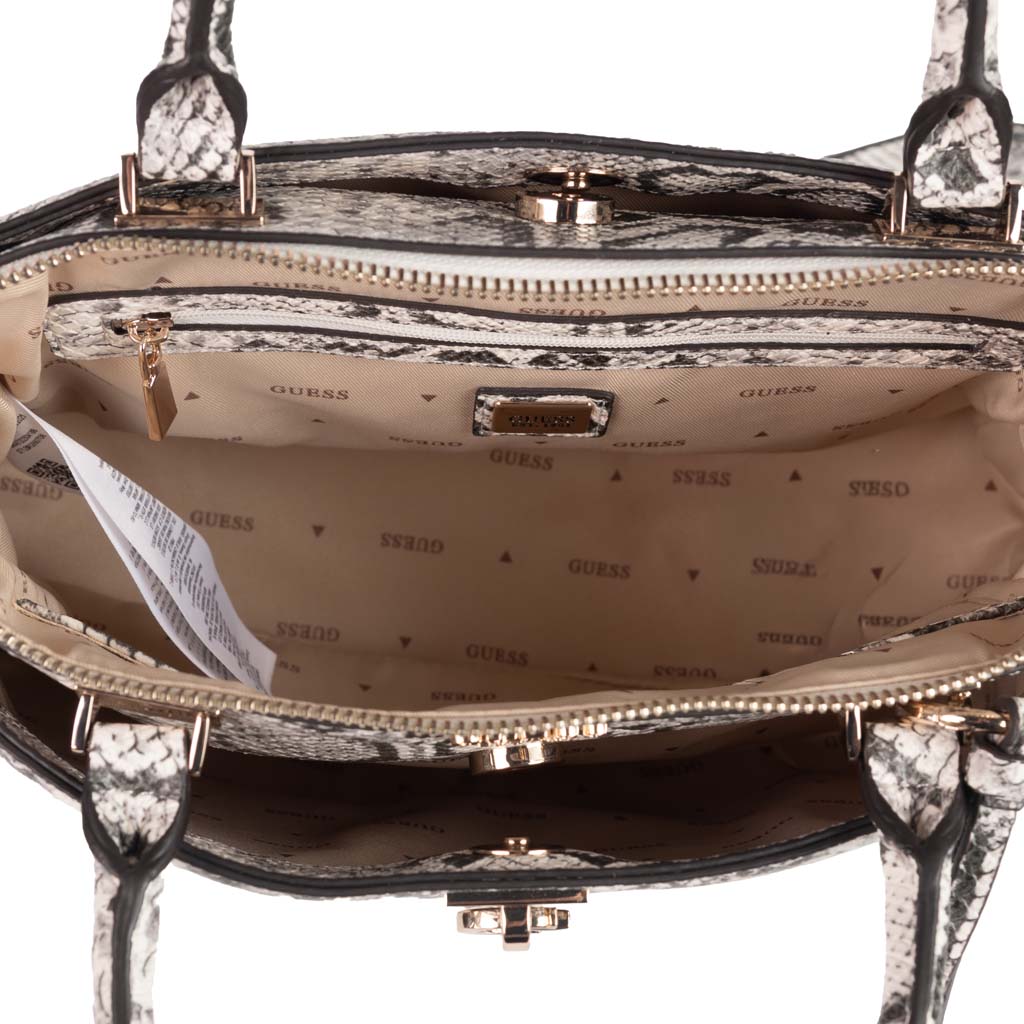 BORSA A MANO DONNA GUESS CON TRACOLLA E FANTASIA - COL. PITONE