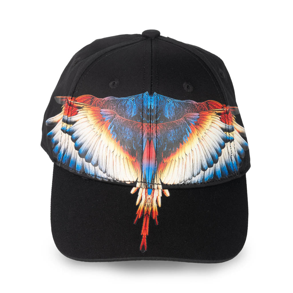 CAPPELLO CON VISIERA UOMO MARCELO BURLON COUNTY OF MILAN CON STAMPA - COL. NERO