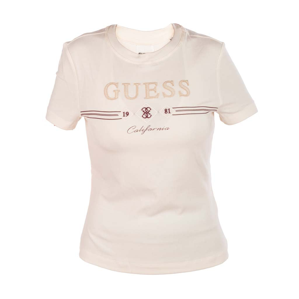 T-SHIRT DONNA GUESS IN MISTO LYOCELL CON LOGO - Colori disponibili: 2