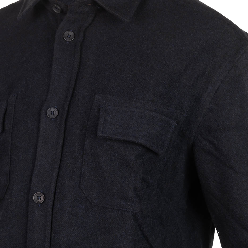 OVERSHIRT UOMO SEINSE IN FLANELLA CON TASCHINI - COL. BLU NAVY