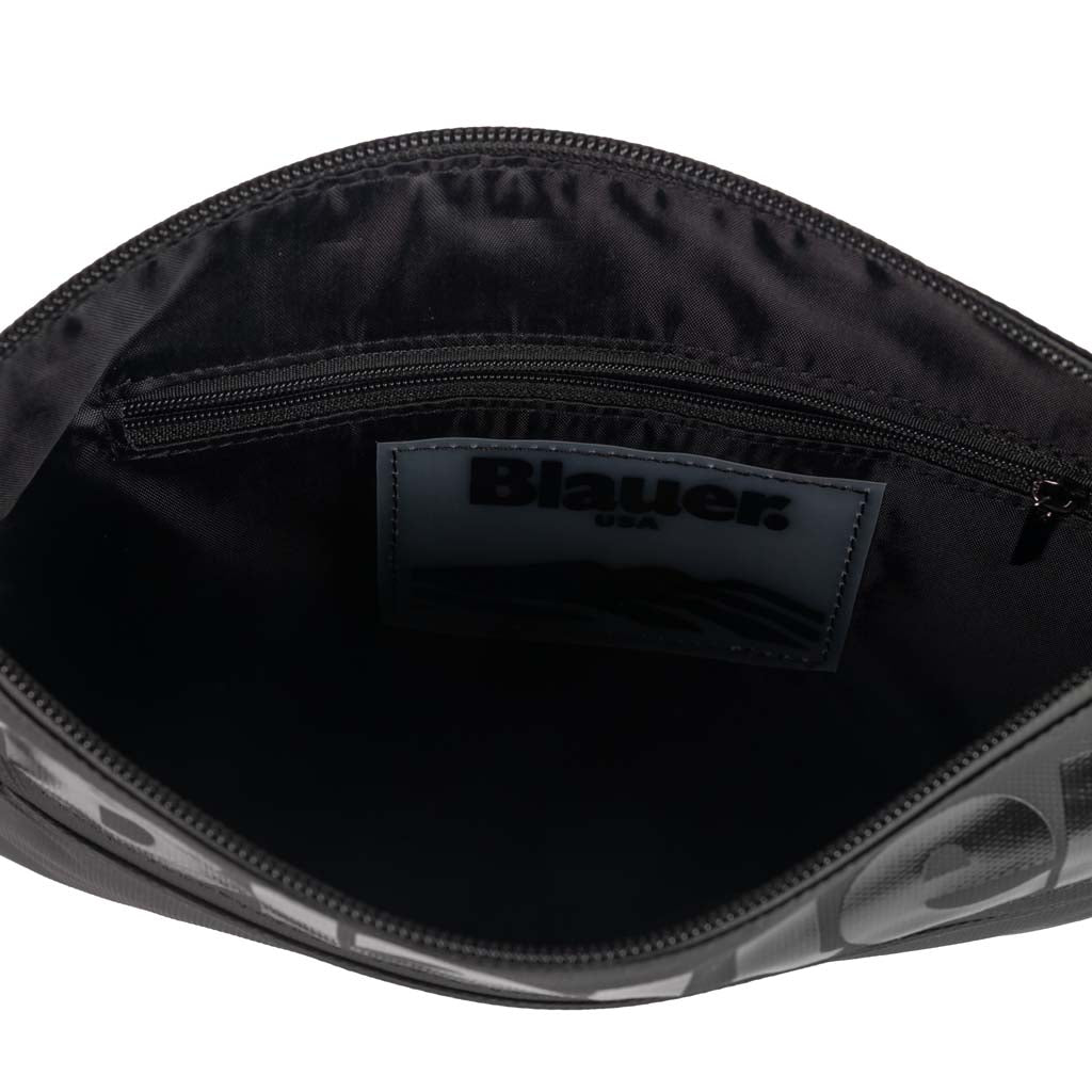 POCHETTE UOMO BLAUER IN NYLON CERATO - COL. NERO