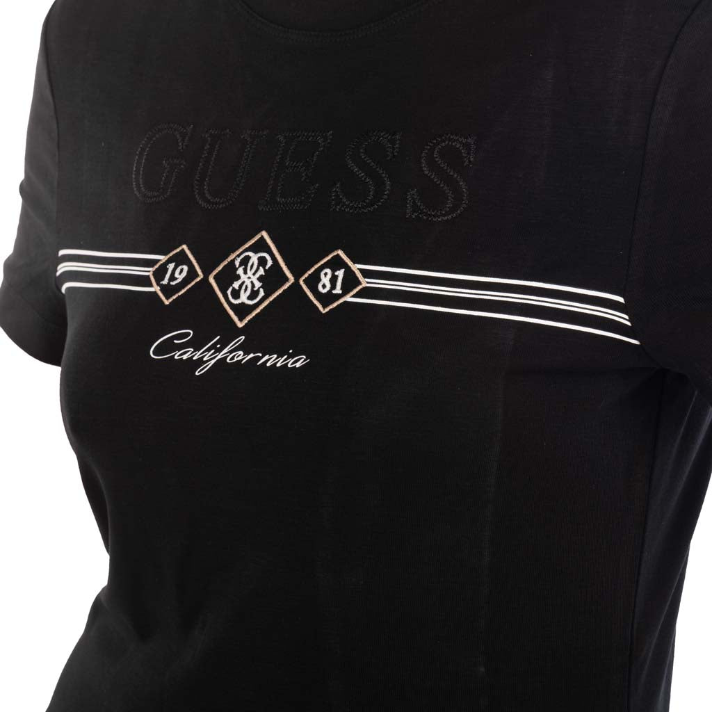 T-SHIRT DONNA GUESS IN MISTO LYOCELL CON LOGO - Colori disponibili: 2