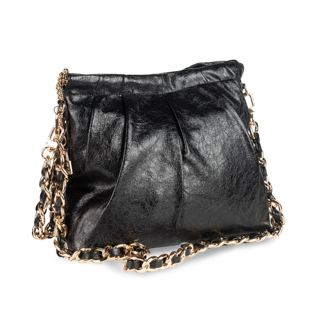 BORSA CROSSBODY DONNA GAUDI' IN VERNICE - COL. NERO
