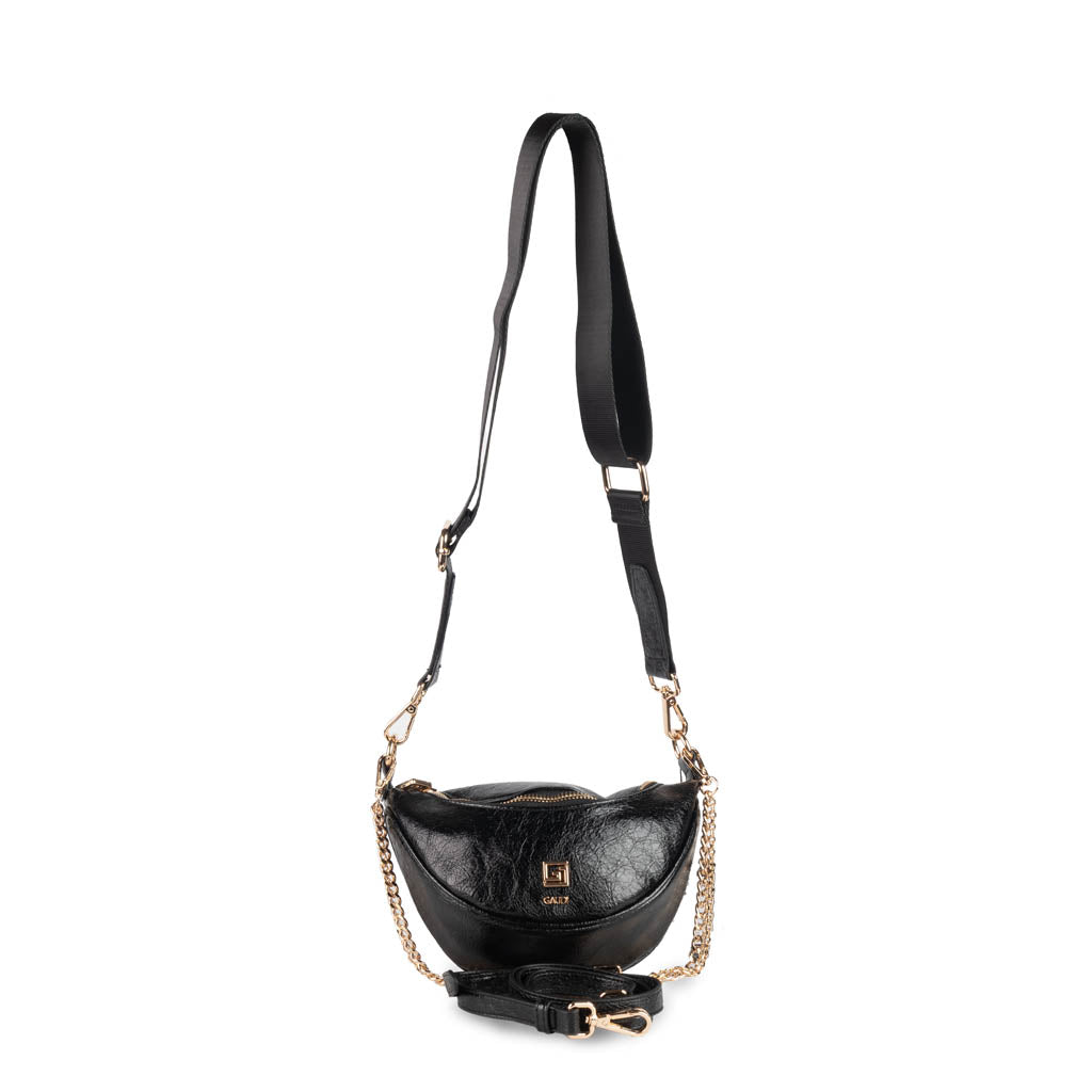 BORSA CROSSBODY DONNA GAUDI' CON CATENE - COL. NERO