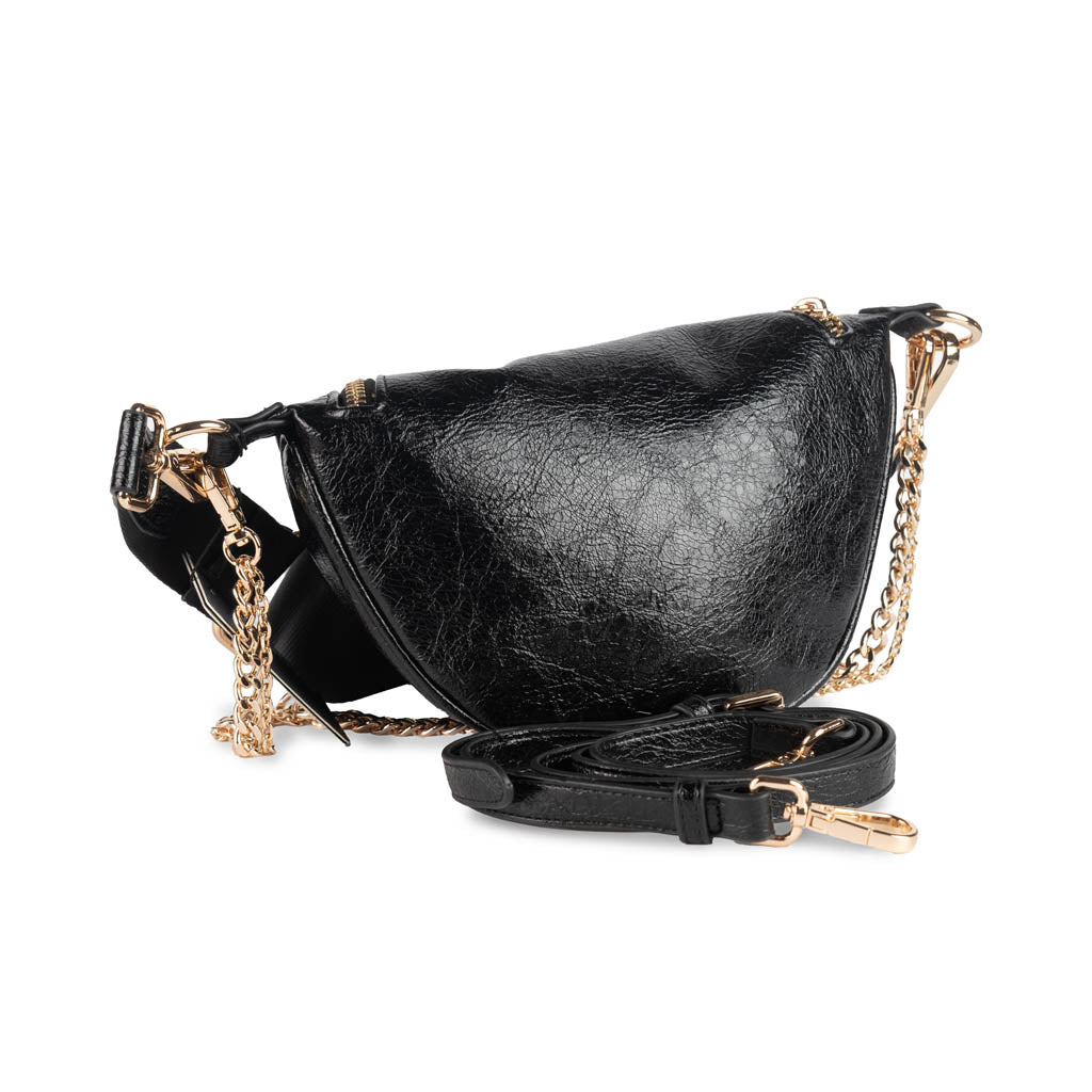 BORSA CROSSBODY DONNA GAUDI' CON CATENE - COL. NERO