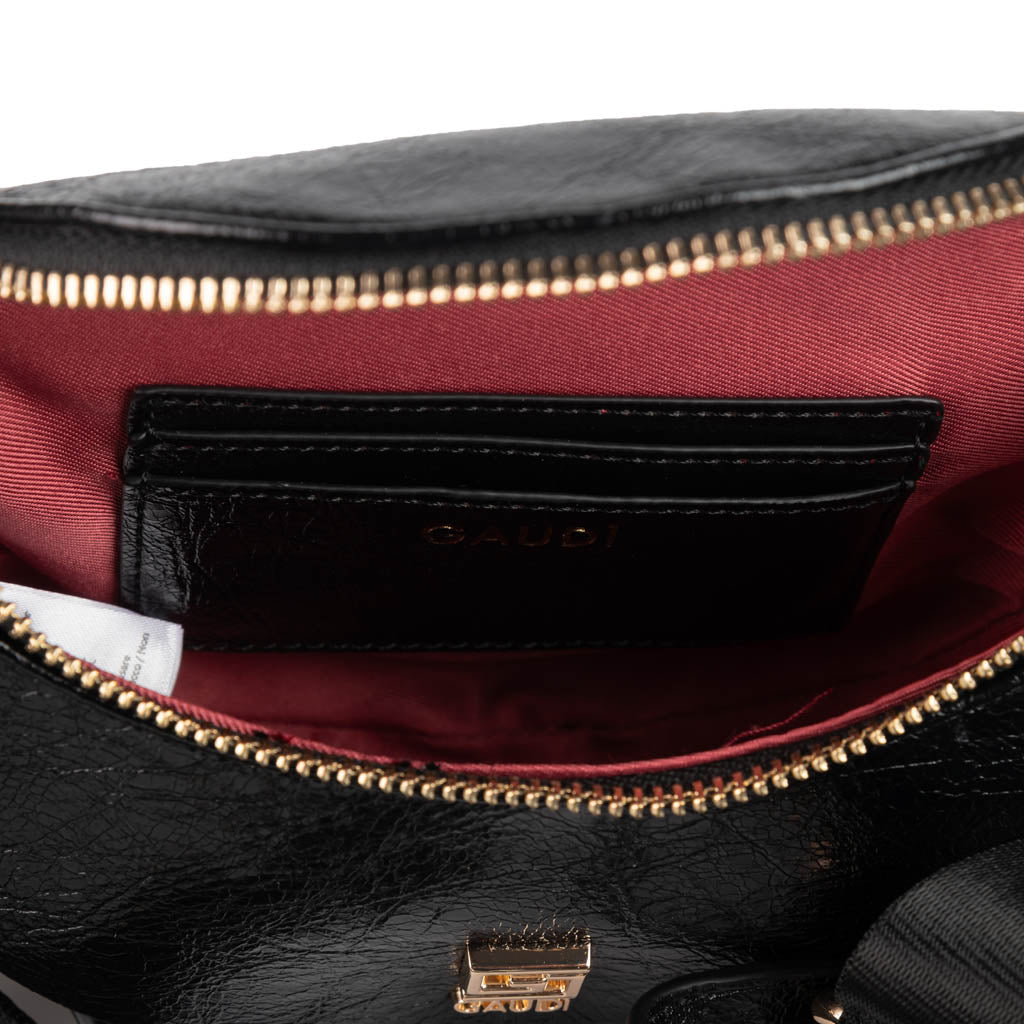 BORSA CROSSBODY DONNA GAUDI' CON CATENE - COL. NERO