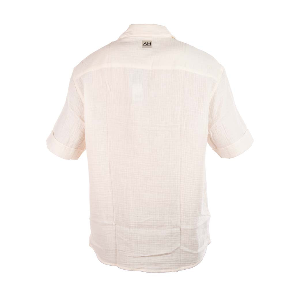 CAMICIA ANTONY MORATO IN COTONE A MANICHE CORTE - COL. BURRO