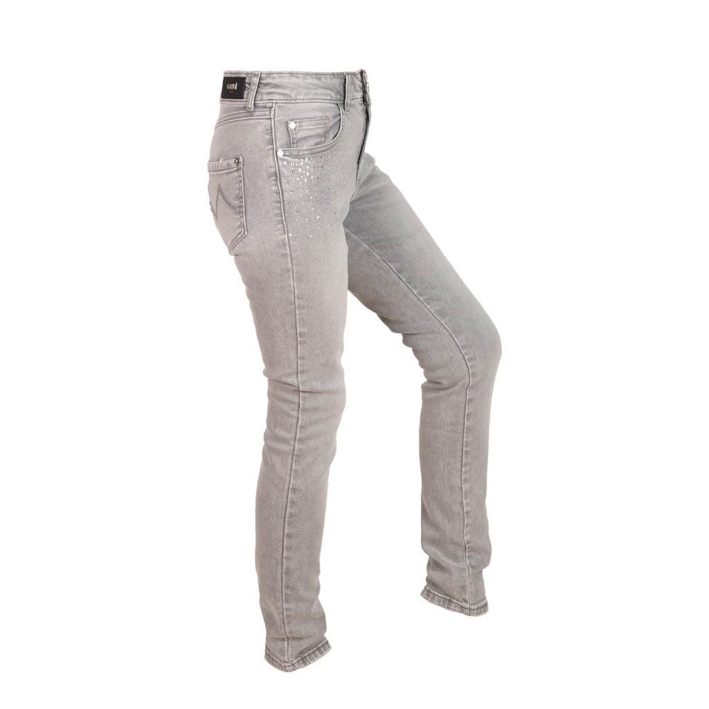JEANS DONNA GAUDI' IN COTONE EFFETTO USED SKINNY FIT
