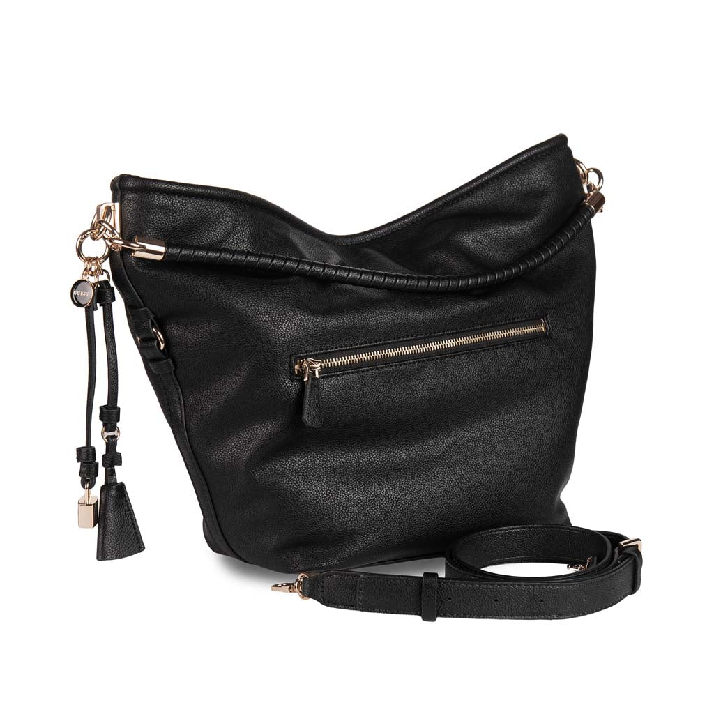 BORSA A MANO HOBO DONNA GUESS IN ECOPELLE - COL. NERO