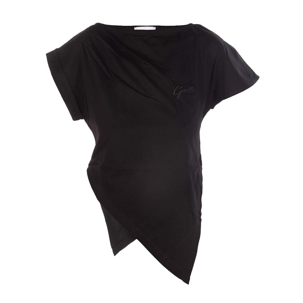T-SHIRT DONNA GAELLE ASIMMETRICA CON LOGO - Colori disponibili: 2
