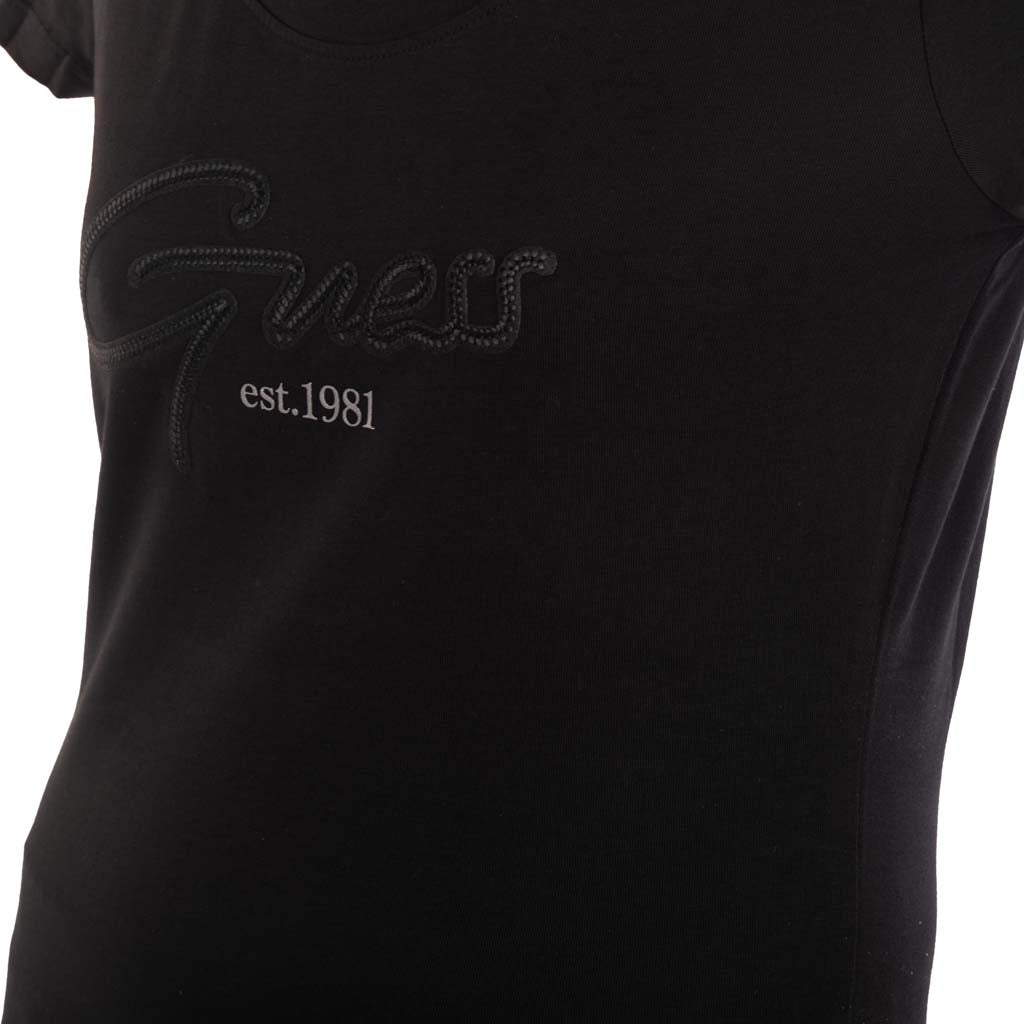 T-SHIRT DONNA GUESS CON LOGO FRONTALE RICAMATO - Colori disponibili: 3