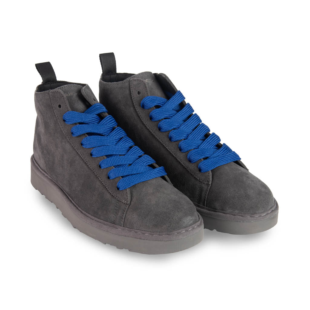 POLACCHINO UOMO PANCHIC IN CAMOSCIO - COL. ANTRACITE / ULTRAMARINE