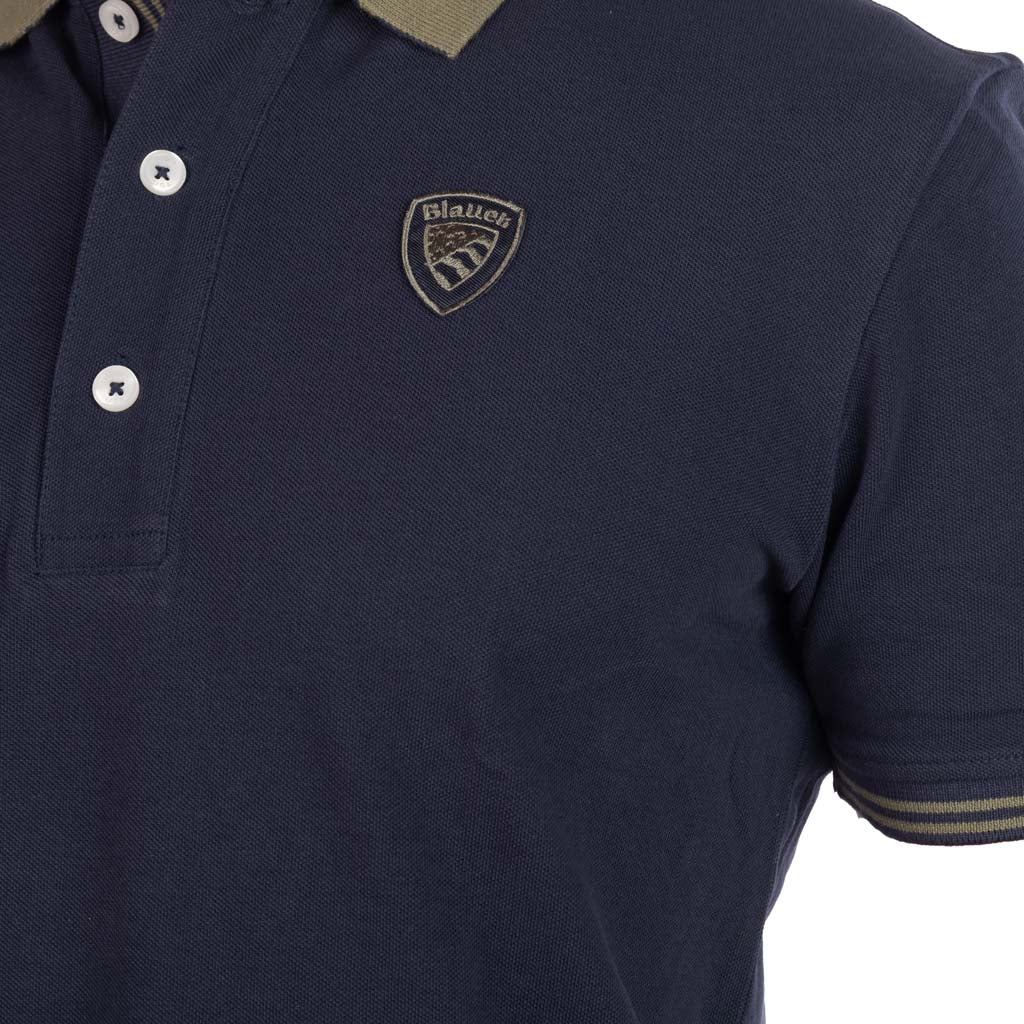 POLO UOMO BLAUER IN PIQUET DI COTONE CON LOGO - Colori disponibili: 3
