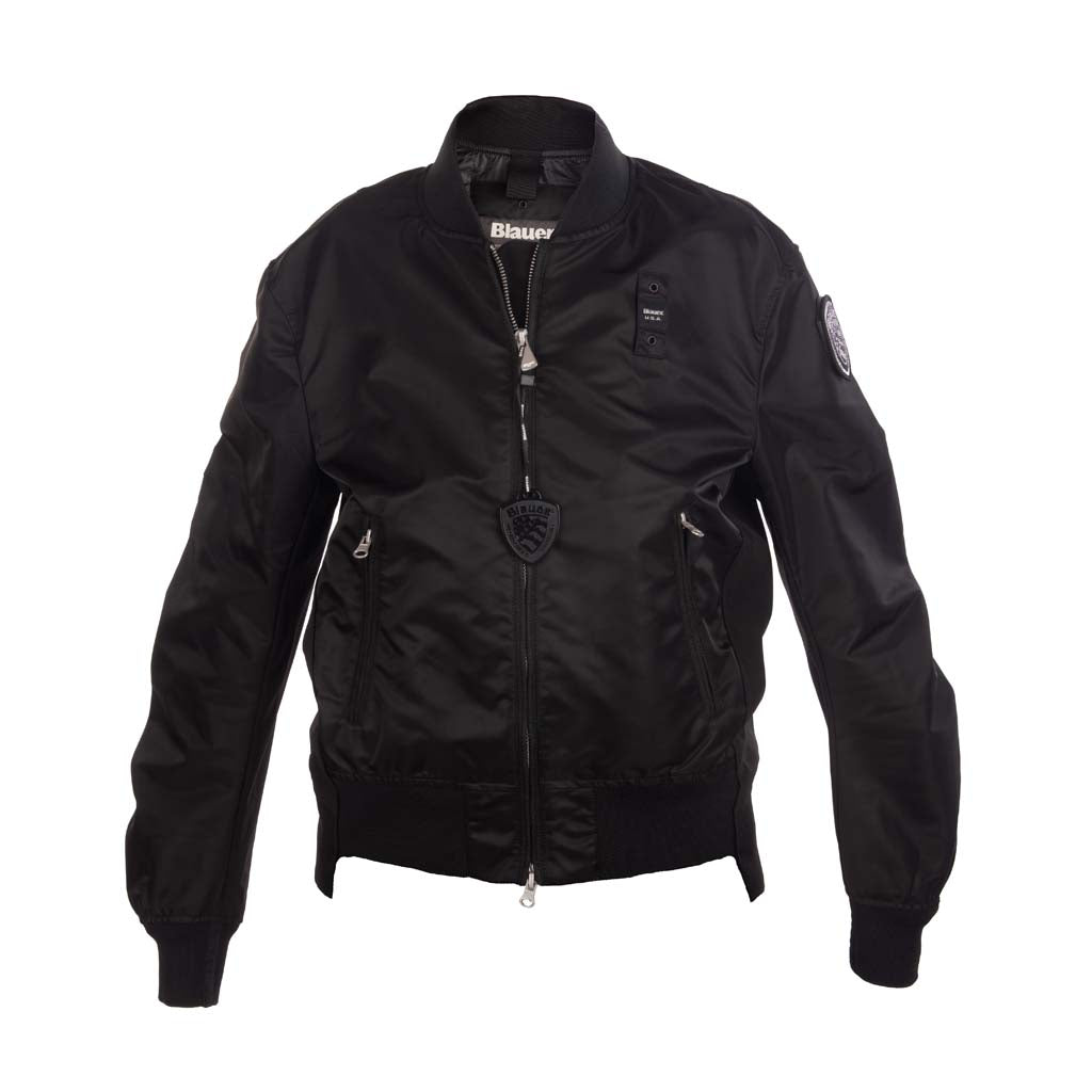 BOMBER DONNA BLAUER IN NYLON E NEOPRENE MOD. "LAURIE" - COL. NERO