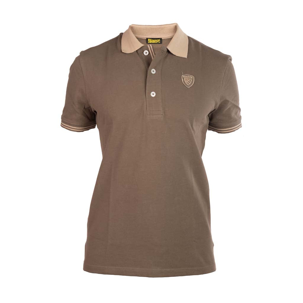 POLO UOMO BLAUER IN PIQUET DI COTONE CON LOGO - Colori disponibili: 3