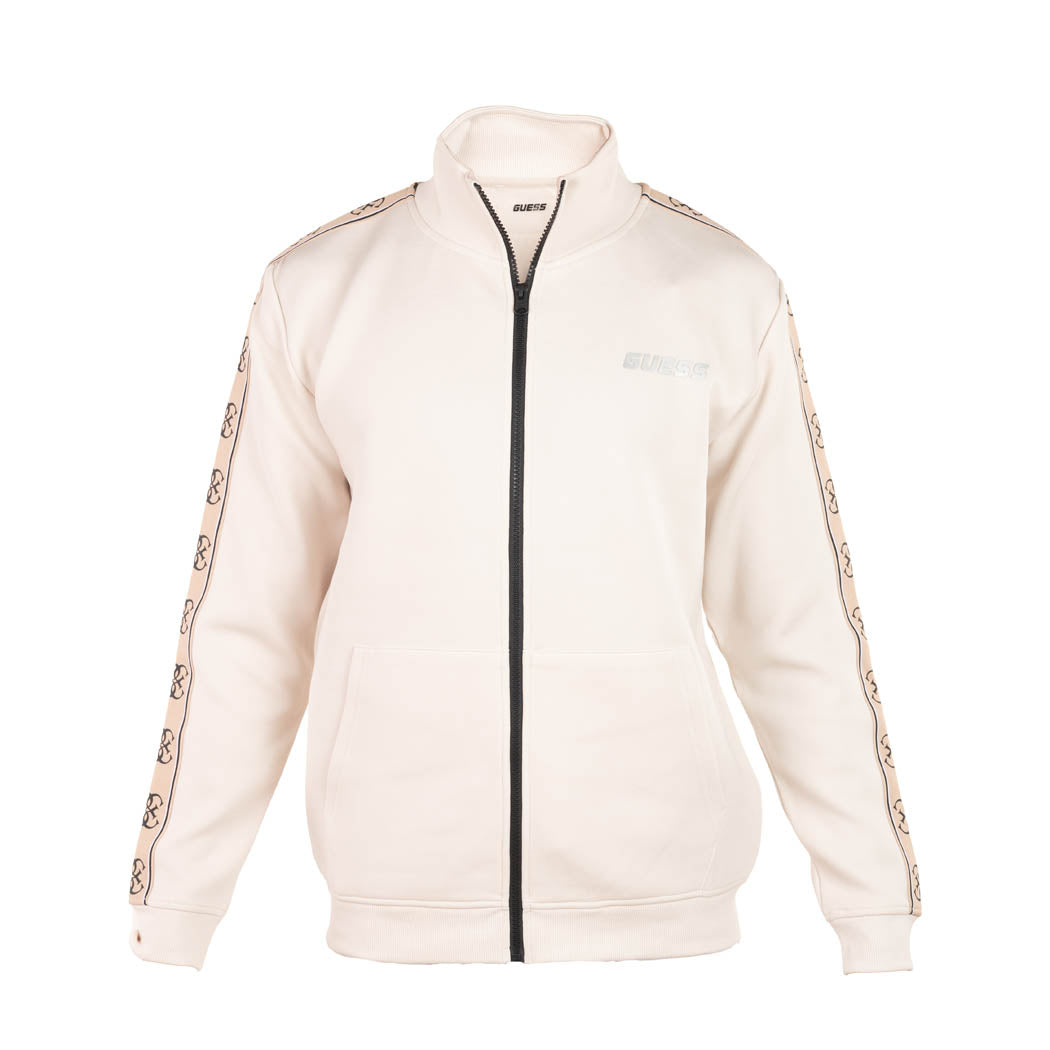 FELPA UOMO GUESS CON BANDA LOGATA - COL. CREMA