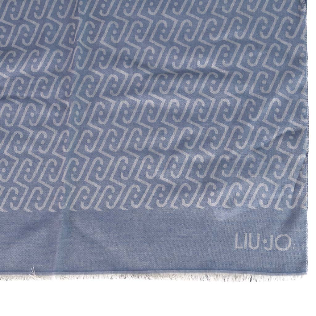 STOLA UOMO LIU JO CON LOGO JACQUARD - COL. BLUE HORIZON