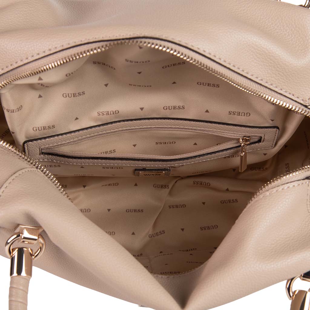 BORSA DONNA GUESS CON DOPPIO MANICO IN ECOPELLE - COL. TORTORA