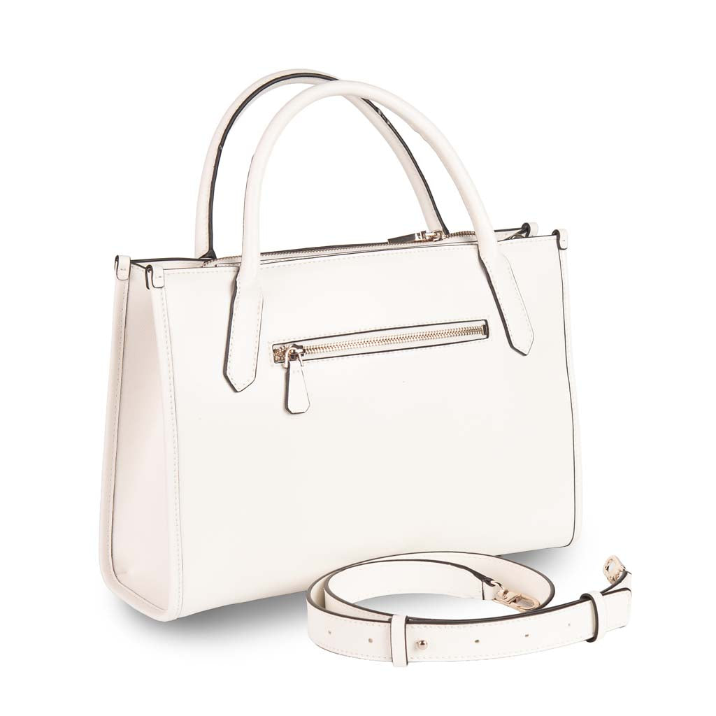 BORSA A MANO DONNA GUESS CON CHARM CUORE - COL. BIANCO