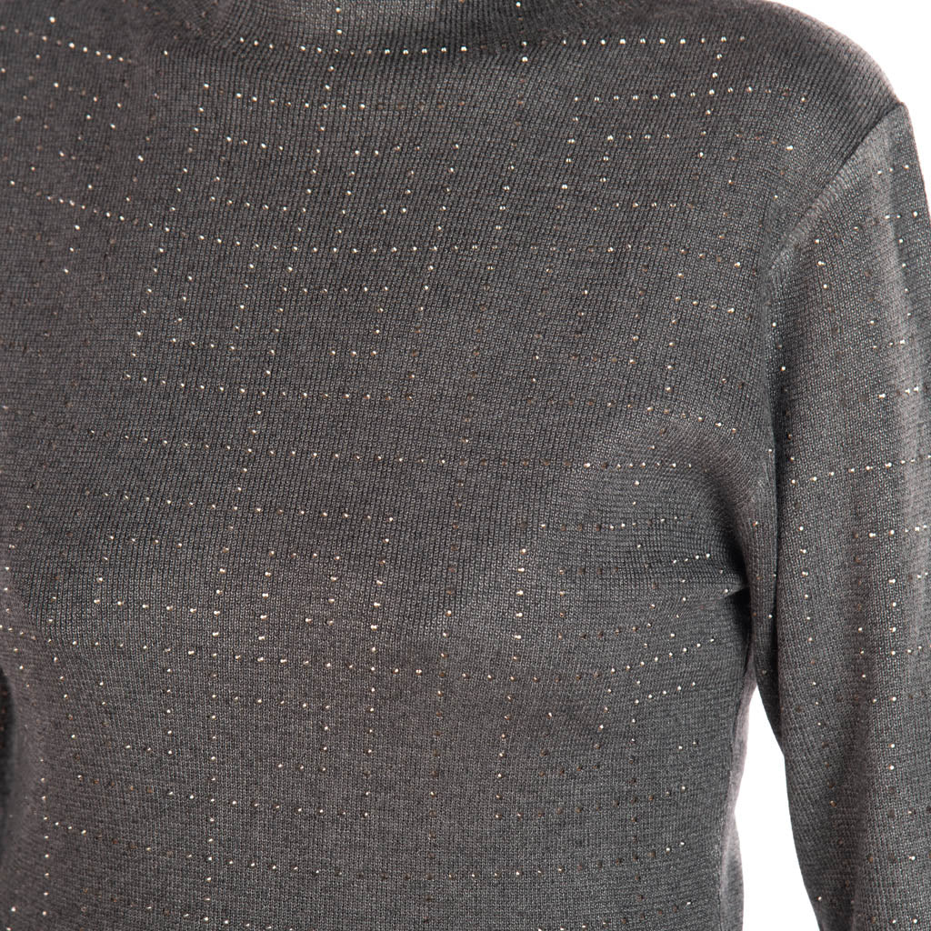 ABITO DONNA GAUDì CON COLLO ALTO E STRASS - Colori disponibili: 2