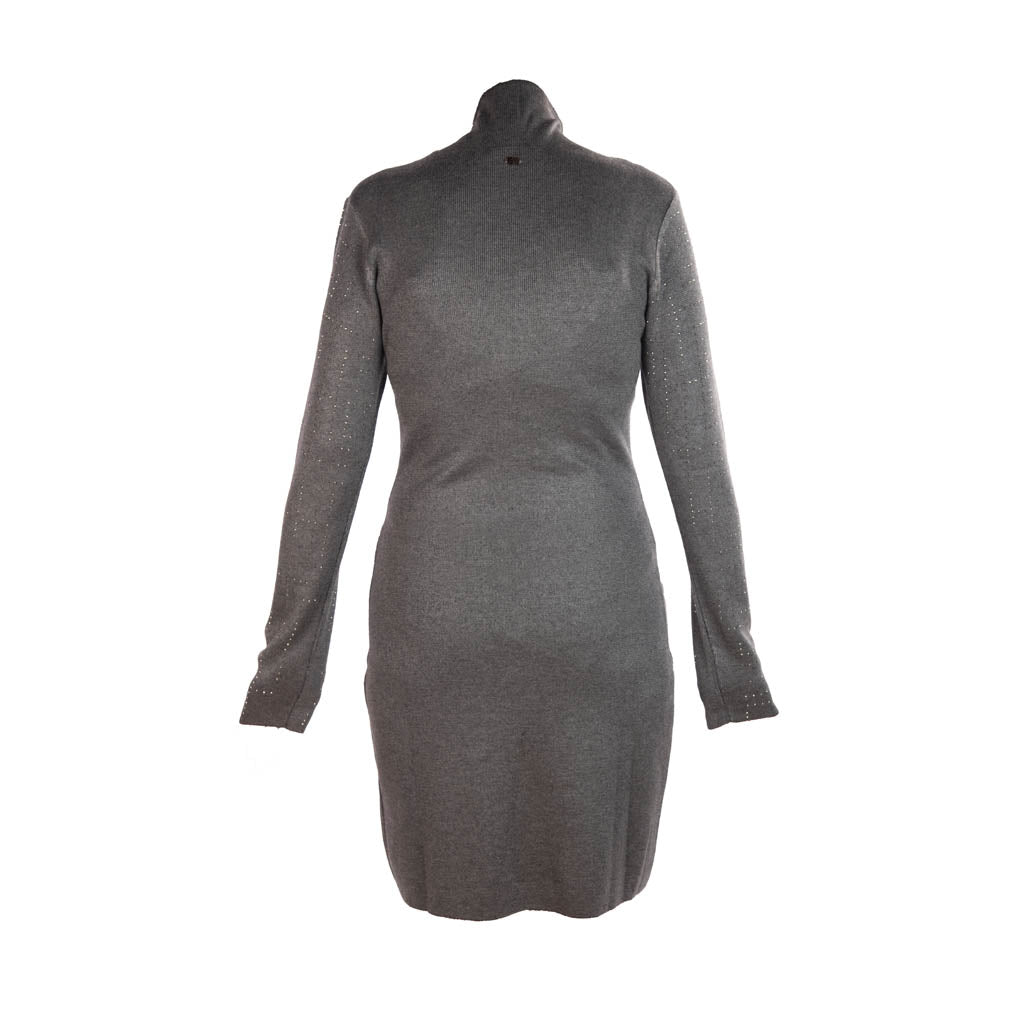 ABITO DONNA GAUDì CON COLLO ALTO E STRASS - Colori disponibili: 2