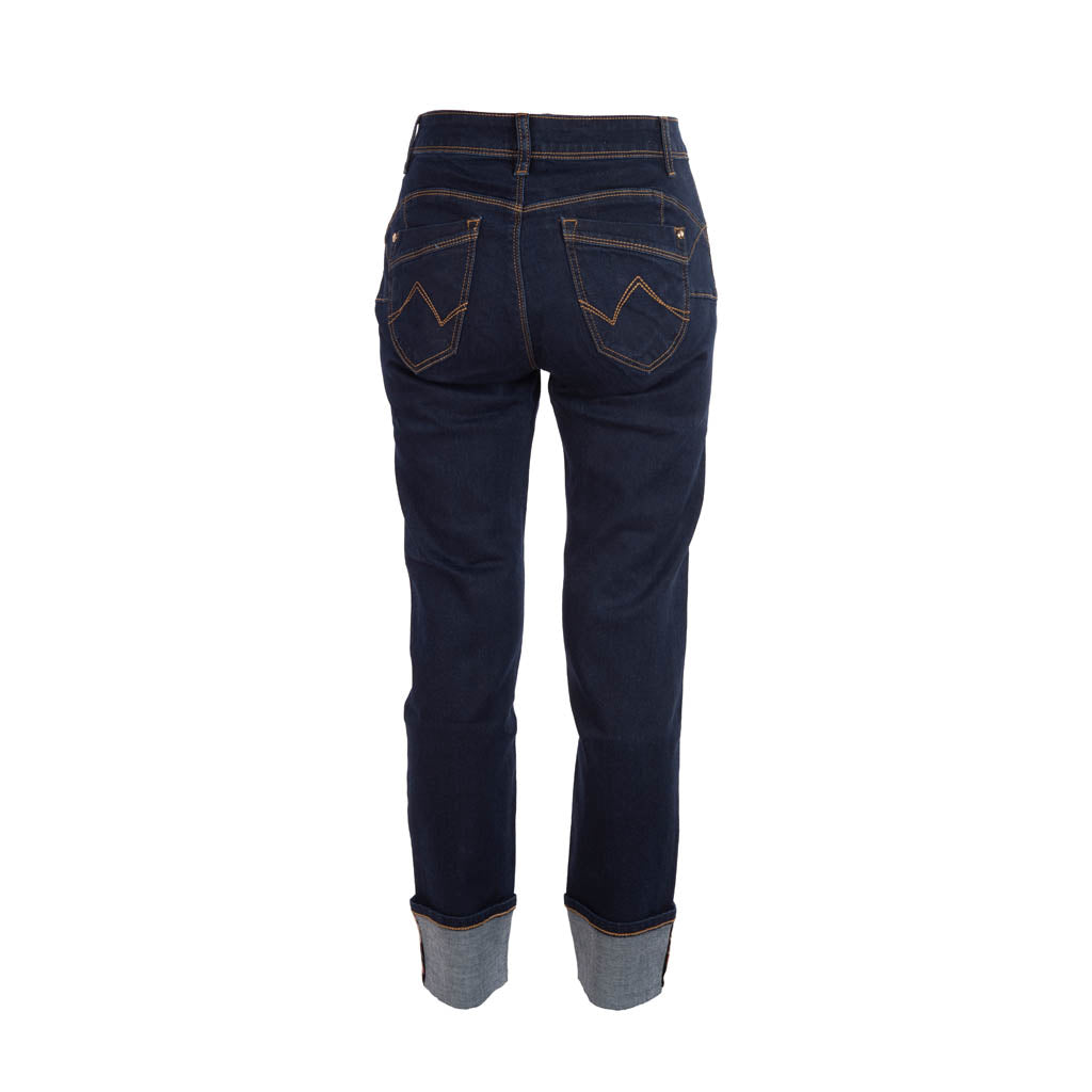 JEANS DONNA GAUDì SKINNY FIT CON FOULARD - COL- BLU DENIM