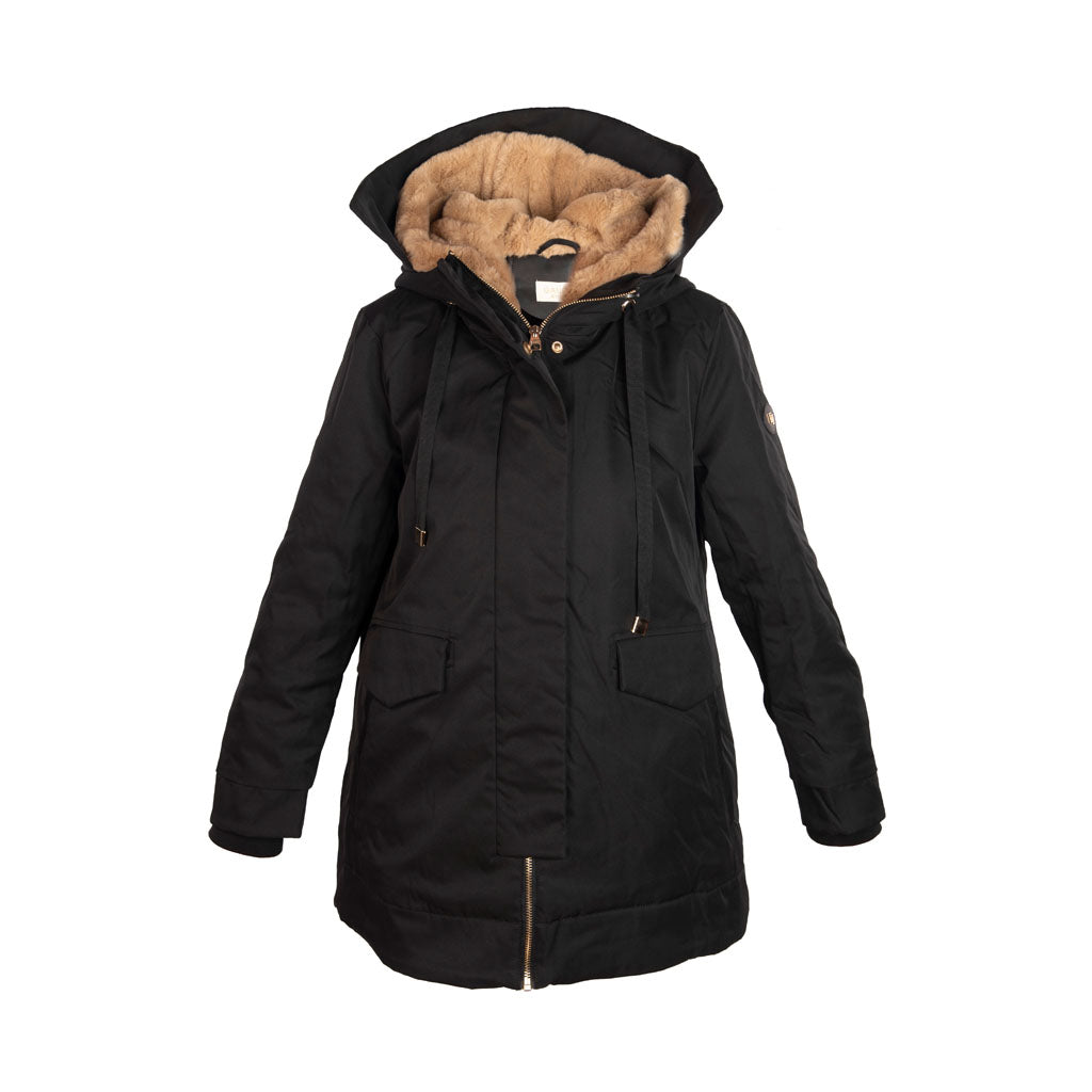 PARKA DONNA GAUDì CON PELLICCIA SINTETICA - COL. NERO