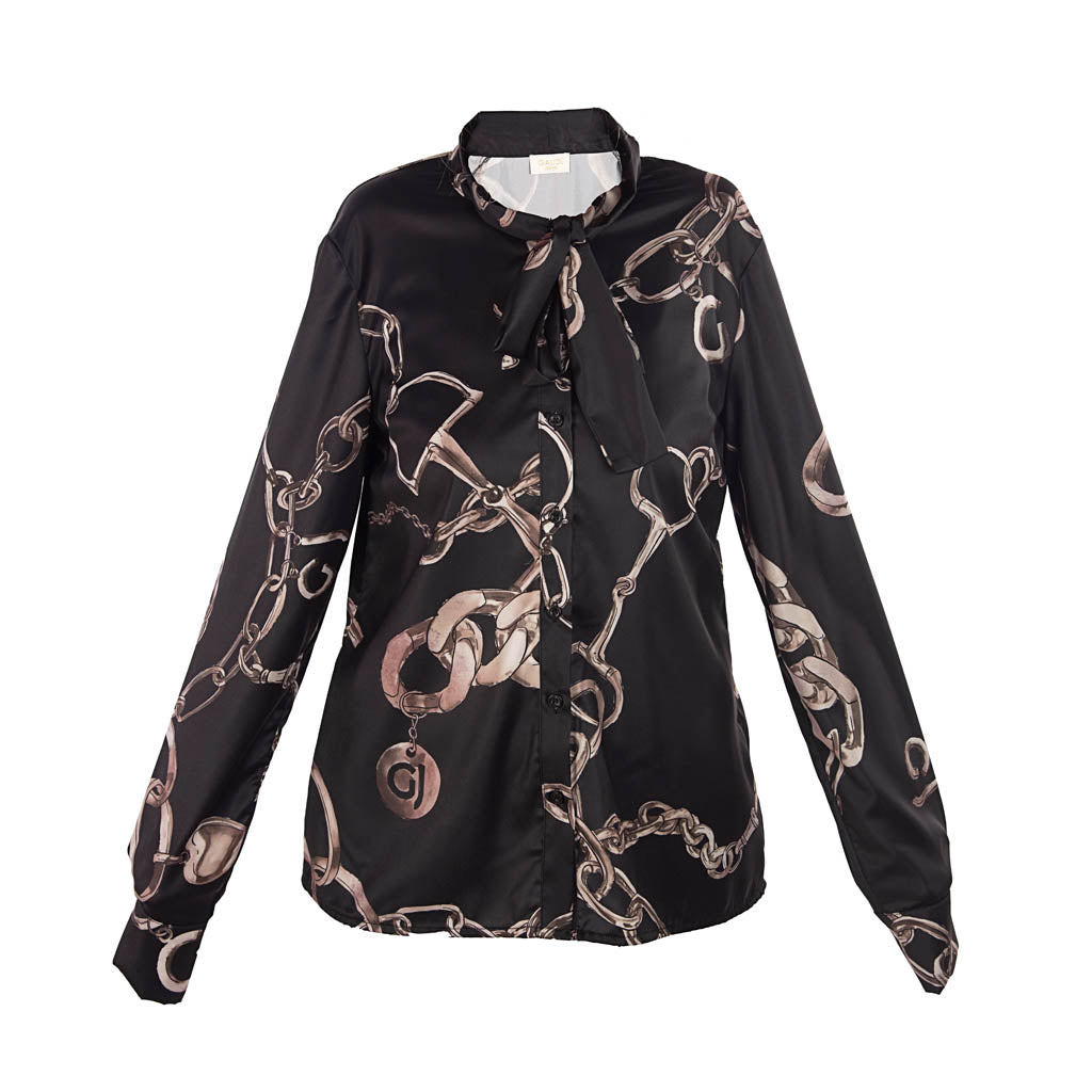 CAMICIA DONNA GAUDì CON STAMPA - COL. NERO