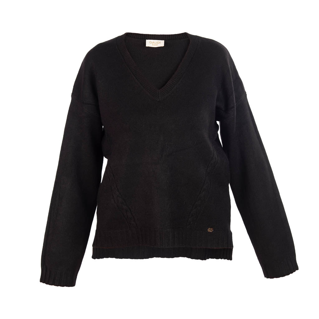 MAGLIONE DONNA GAUDì CON DETTAGLI INTRECCIATI - Colori disponibili: 2