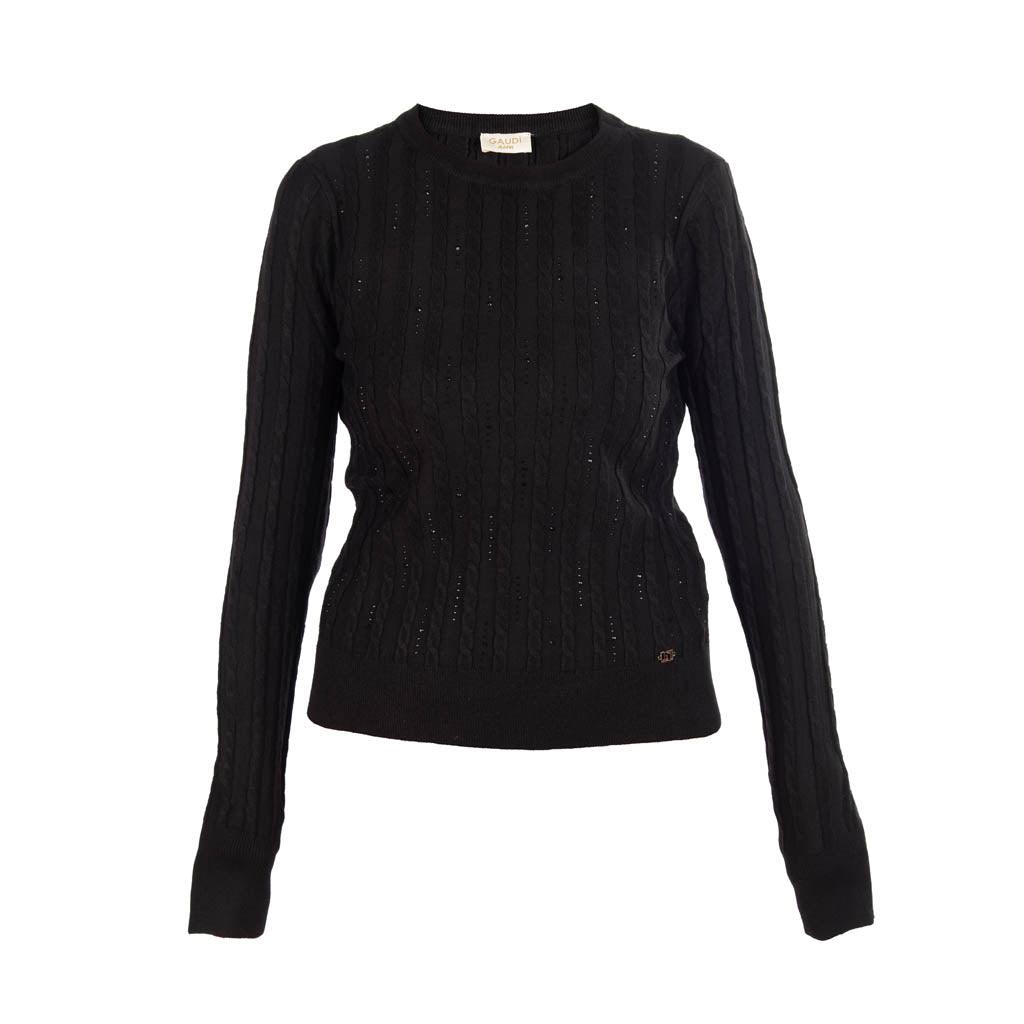 MAGLIA GIROCOLLO DONNA GAUDì CON STRASS - Colori disponibili: 3