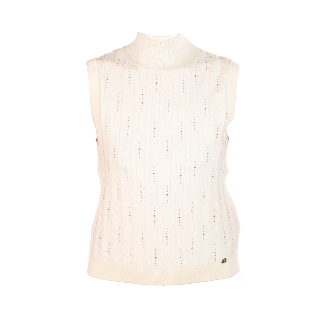 TOP DONNA GAUDì IN MAGLIA A TRECCE CON STRASS - Colori disponibili: 3