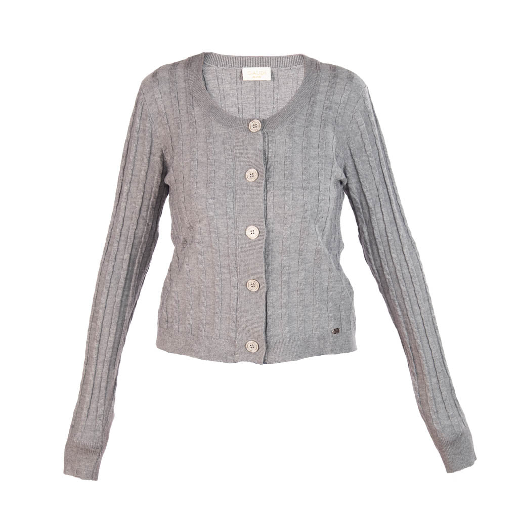CARDIGAN DONNA GAUDì CON STRASS E BOTTONI - Colori disponibili: 3