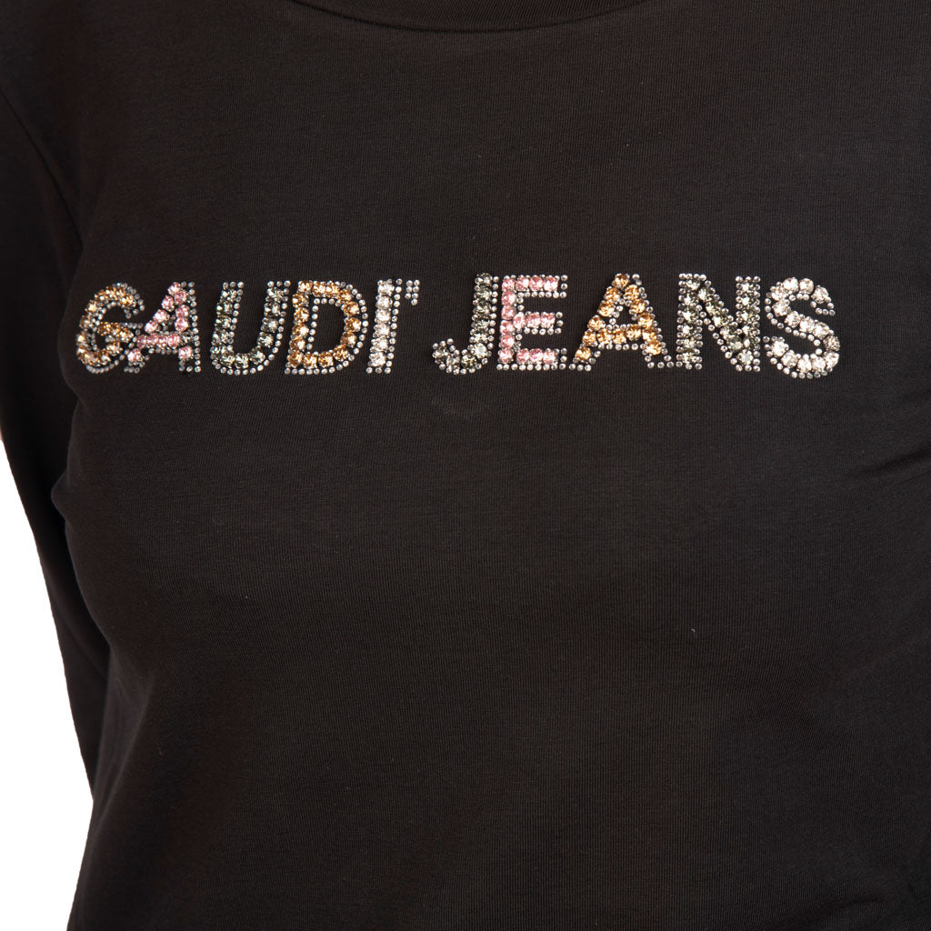 T-SHIRT DONNA GAUDì IN JERSEY DI COTONE - COL. NERO