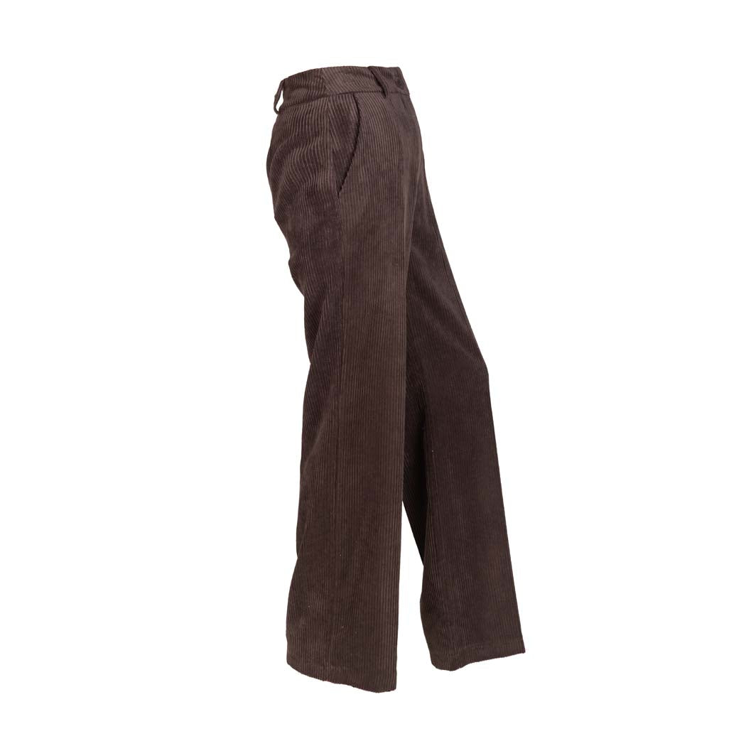 PANTALONE DONNA ARTIGLI IN VELLUTO A COSTE - COL. CIOCCOLATO