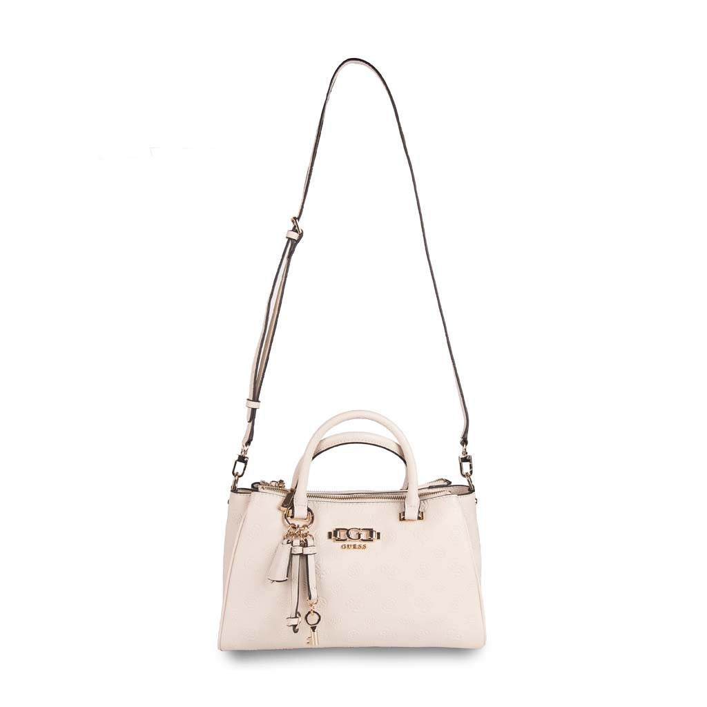 BORSA DONNA GUESS LOGO 4G PEONY CON CHARM - COL. AVORIO