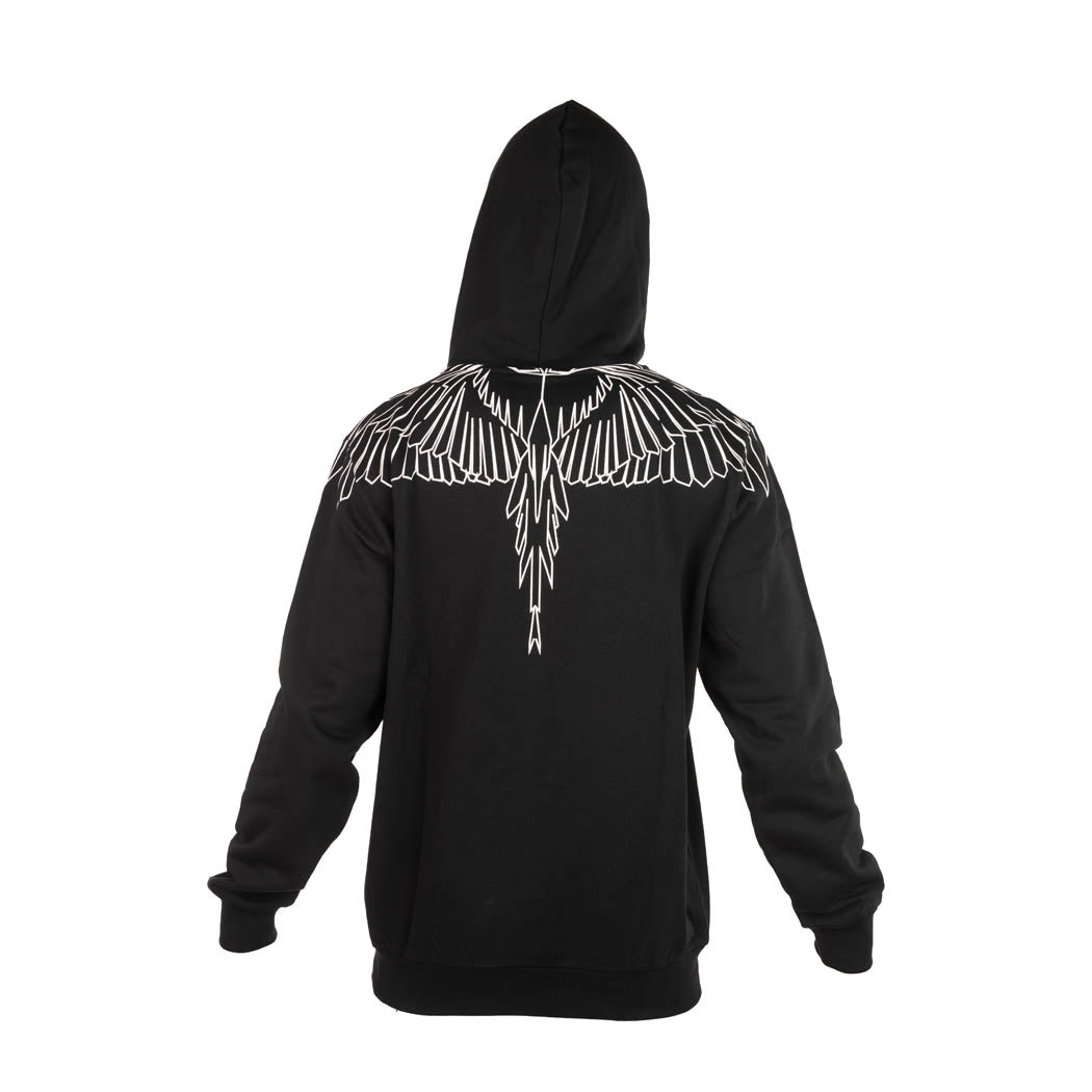 FELPA UOMO MARCELO BURLON COUNTY OF MILAN CON CAPPUCCIO - COL. NERO