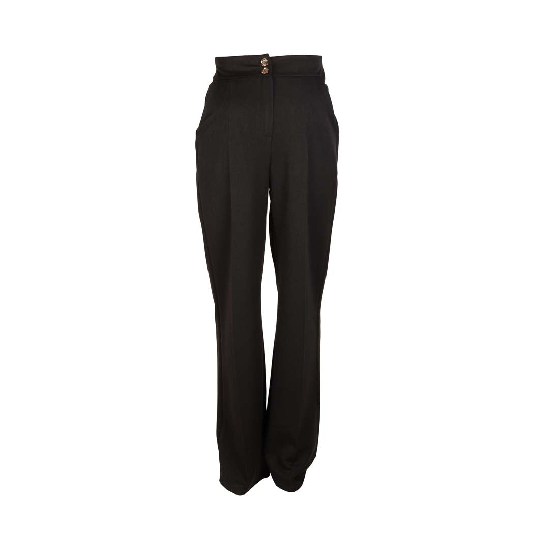 PANTALONI PALAZZO DONNA ARTIGLI A VITA ALTA - COL. NERO