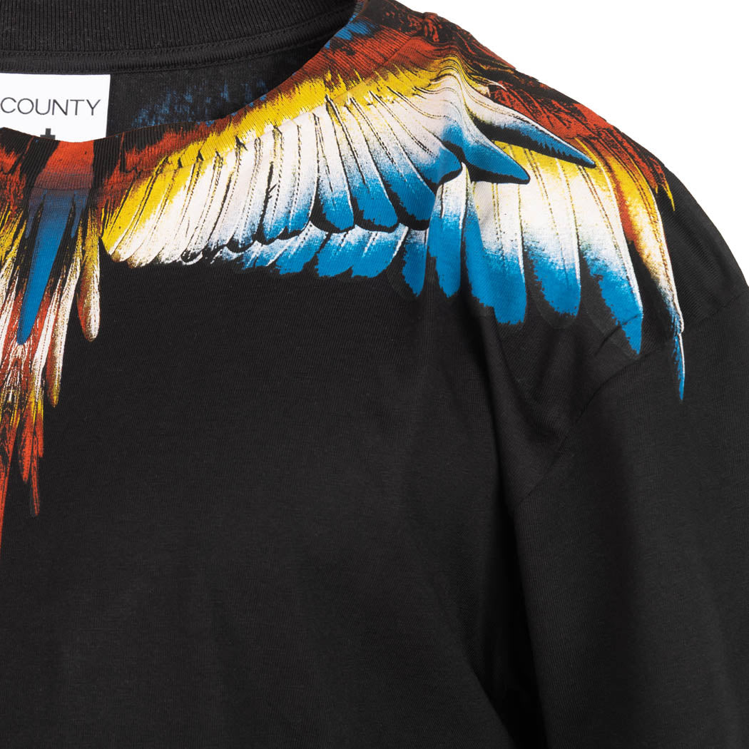T-SHIRT UOMO MARCELO BURLON COUNTY OF MILAN CON STAMPA COLORATA - COL. NERO