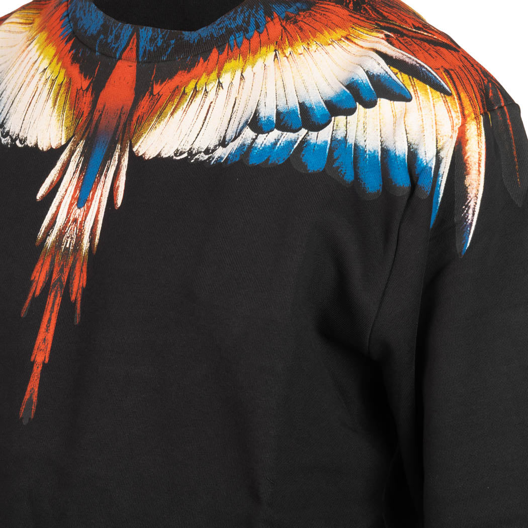 FELPA UOMO MARCELO BURLON COUNTY OF MILAN CON STAMPA COLORATA - COL. NERO