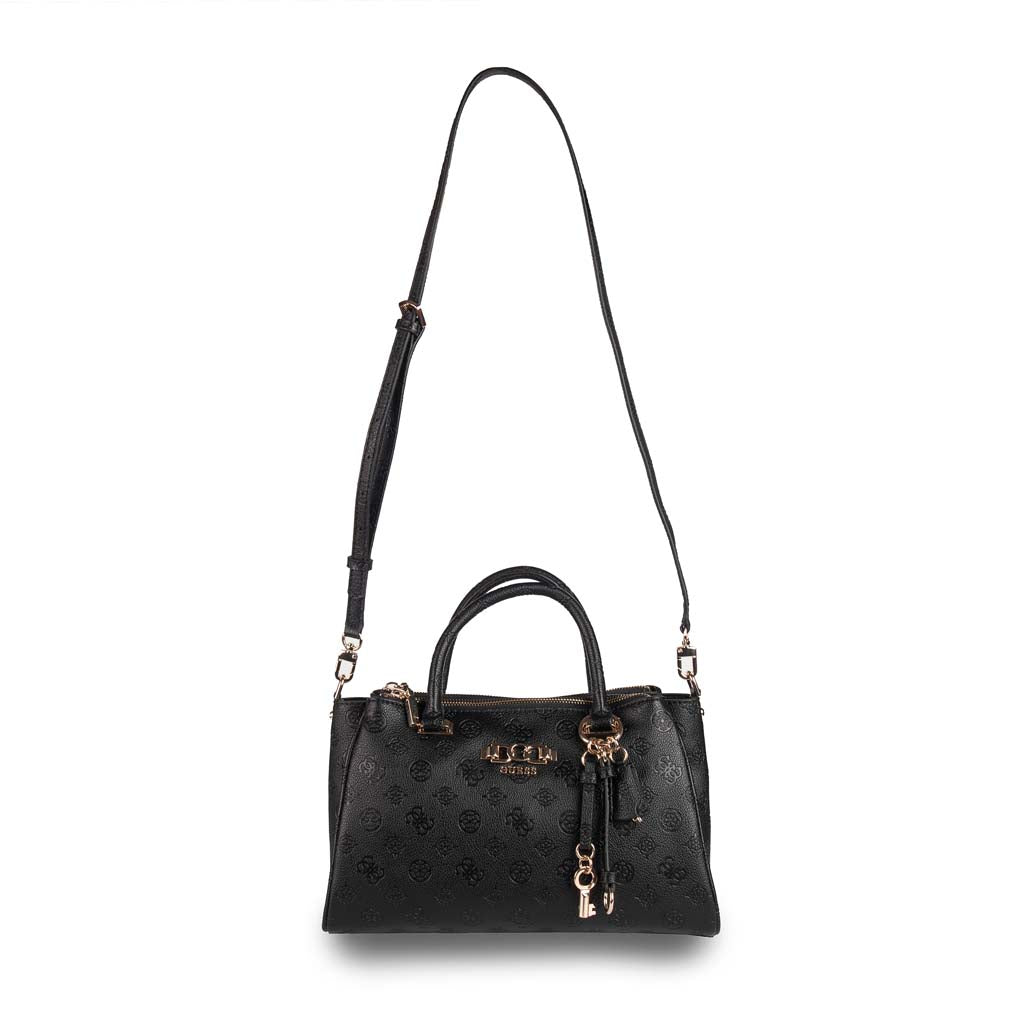 BORSA DONNA GUESS LOGO 4G PEONY CON CHARM - COL. NERO