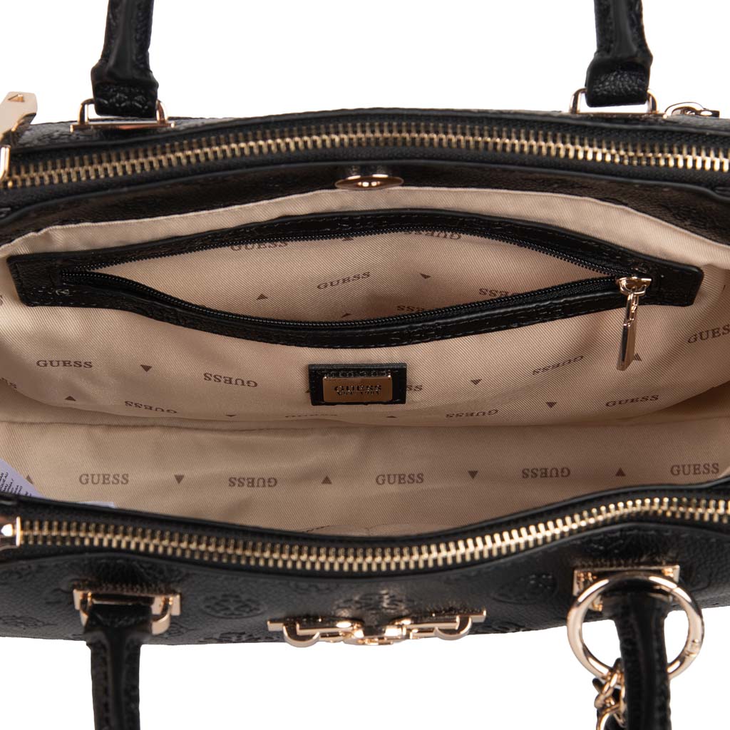 BORSA DONNA GUESS LOGO 4G PEONY CON CHARM - COL. NERO