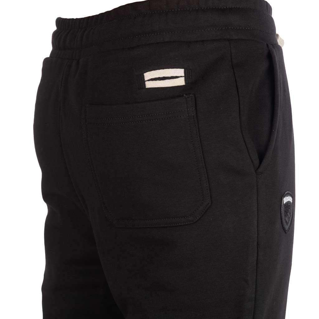 PANTALONE UOMO BLAUER IN FELPA DI MISTO COTONE - COL. NERO
