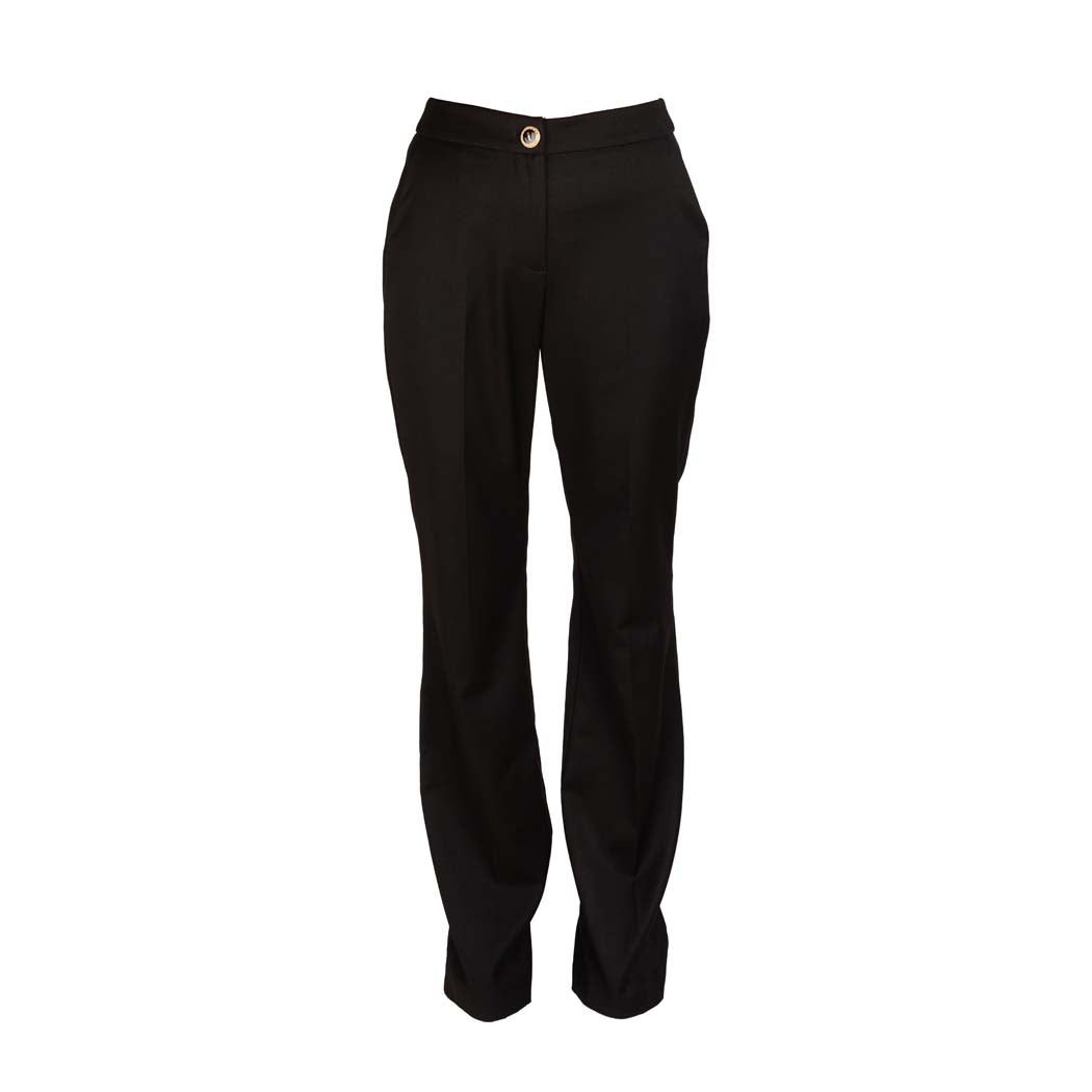 PANTALONE DONNA ARTIGLI A ZAMPA E VITA ALTA - COL. NERO